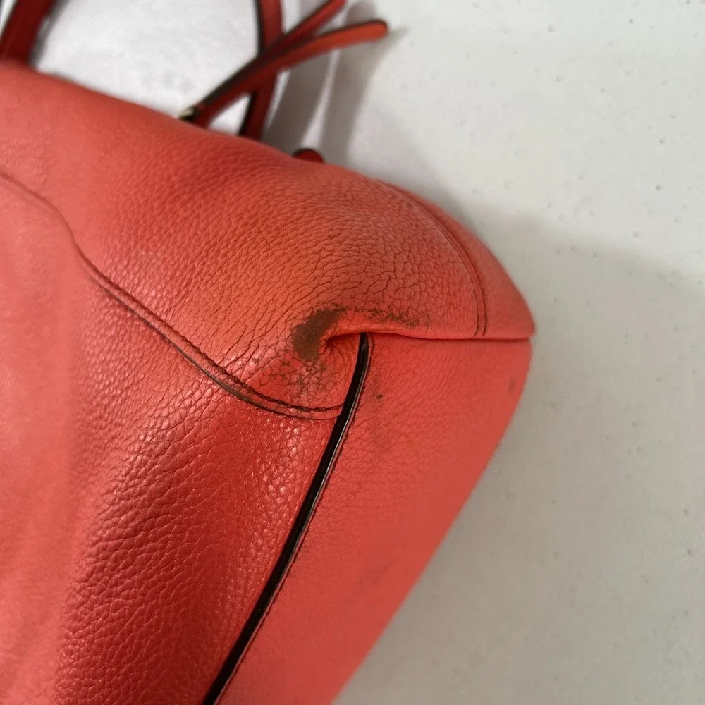 Kate Spade New York Jackson Shoulder Bag‎ Tangerine Pebbled Leather Purse